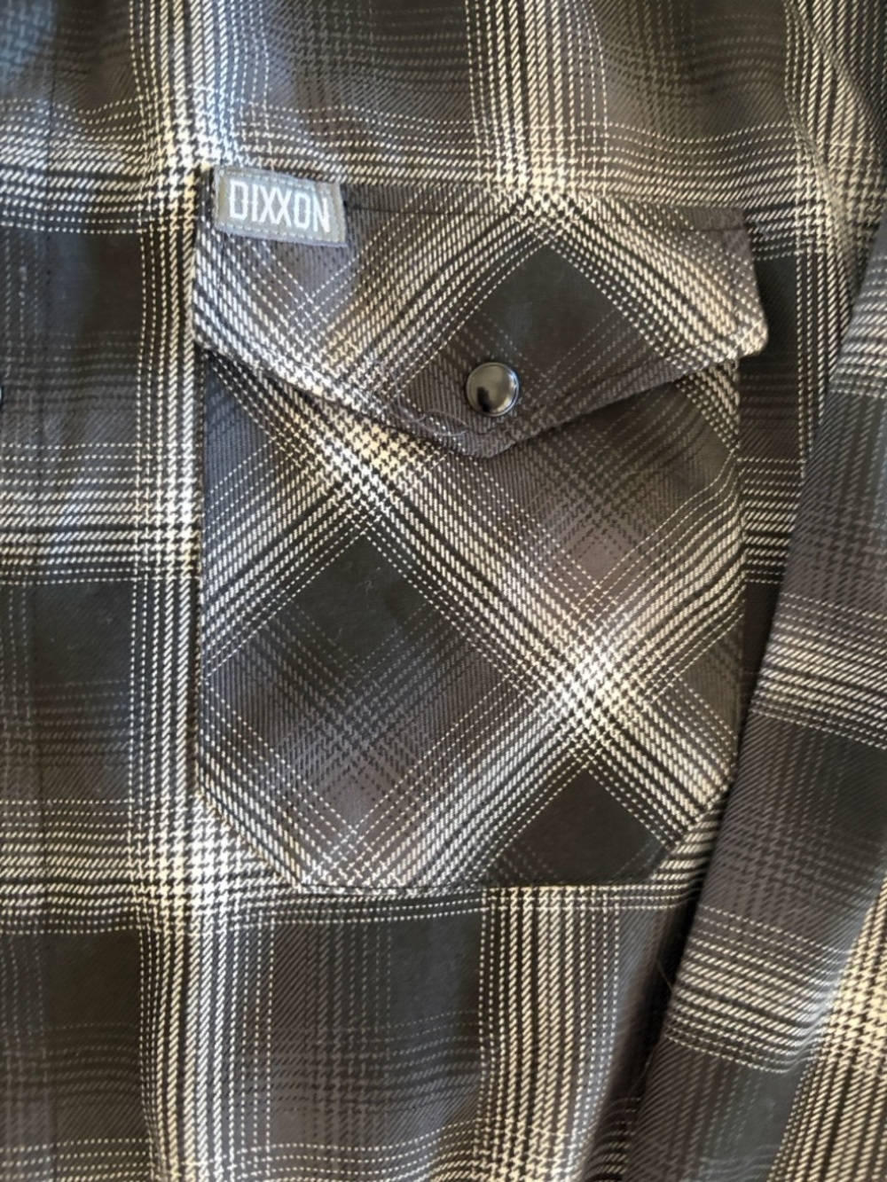 DIXXON Static Men’s Flannel Black White Size XL EUC - Picture 8 of 9